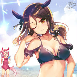 This is a pixiv picture whose title is キングと海に行く権利をあげるわ！.