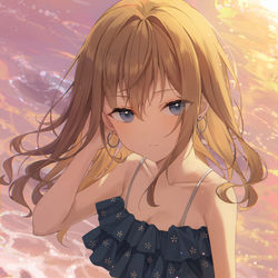 This is a pixiv picture whose title is 夕焼け.