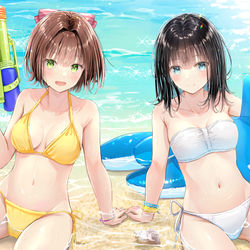 This is a pixiv picture whose title is どっちと遊ぶ？.