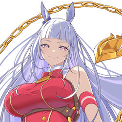 This is a pixiv picture whose title is 髪を下したゴールドシップ.