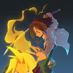 This is a pixiv picture whose title is シャーマンキング.