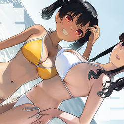 This is a pixiv picture whose title is ガキ巨乳💢62.