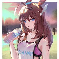 This is a pixiv picture whose title is ミホノブルボンミネラルウォーター.