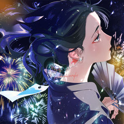 This is a pixiv picture whose title is 夏の残響.
