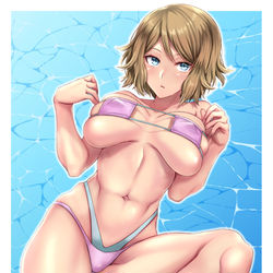 This is a pixiv picture whose title is 眼帯ビキニセレナちゃん◎.