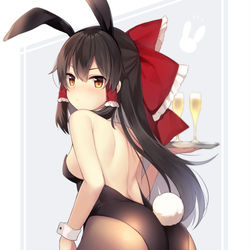 This is a pixiv picture whose title is バニー霊夢.
