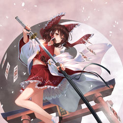 This is a pixiv picture whose title is 博麗霊夢.