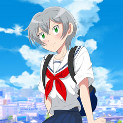 This is a pixiv picture whose title is セーラー服の女の子.