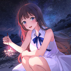 This is a pixiv picture whose title is 線香花火.