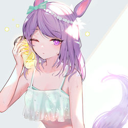 This is a pixiv picture whose title is 水着マックイーン　他　ウマ娘側頭部.