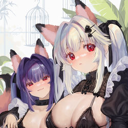 This is a pixiv picture whose title is ケモミミメイド.