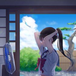 This is a pixiv picture whose title is 夏.