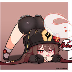 This is a pixiv picture whose title is hu tao.