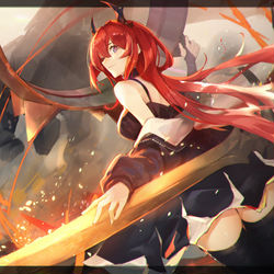 This is a pixiv picture whose title is Arknights:surtr.