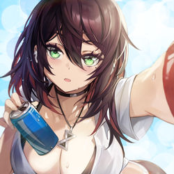 This is a pixiv picture whose title is 暑くない？.