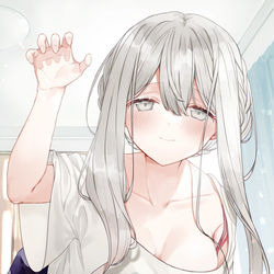 This is a pixiv picture whose title is 「じっとしててね…？」.