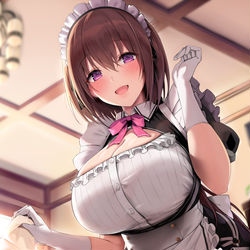 This is a pixiv picture whose title is 毎朝起こしに来てくれる優しいメイドさん.