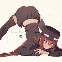 This is a pixiv picture whose title is エンダーマンチャレンジ.