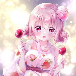This is a pixiv picture whose title is りんご飴買ってきたよ💕.
