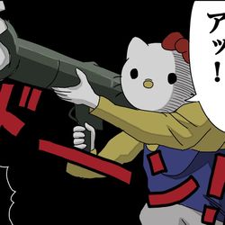 This is a pixiv picture whose title is ピンチになると駆けつけてくれるタイプのキティさん　その4.