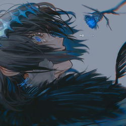 This is a pixiv picture whose title is 薊.