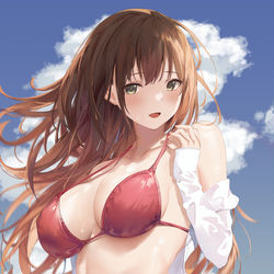 This is a pixiv picture whose title is 水着お姉さん.
