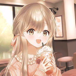This is a pixiv picture whose title is ピーチフラペチーノ🍑.