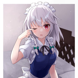 This is a pixiv picture whose title is 咲夜さん.