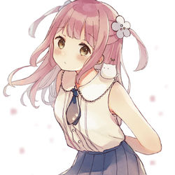 This is a pixiv picture whose title is 振り返る.