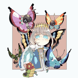 This is a pixiv picture whose title is 【FGO】オベロンと虫ポケモン【クロスオーバー】.