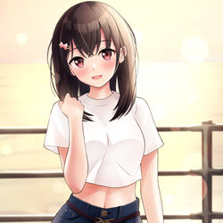 This is a pixiv picture whose title is 「また一緒に来ようね」.