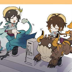 This is a pixiv picture whose title is 原神幼稚園.