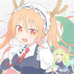 This is a pixiv picture whose title is 小林さんちのメイドラゴン.