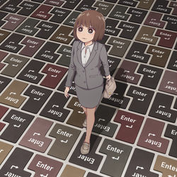 This is a pixiv picture whose title is エンターキーだけ押していたい.