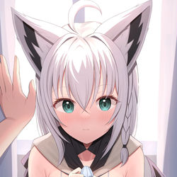This is a pixiv picture whose title is 壁ドンキツネ.