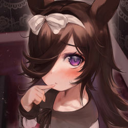 This is a pixiv picture whose title is 13日目、ライスシャワー.