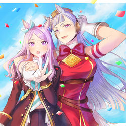 This is a pixiv picture whose title is Half anniversaryおめでとう絵.