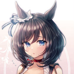 This is a pixiv picture whose title is もじもじエイシンフラッシュちゃん…💭.