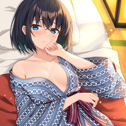 This is a pixiv picture whose title is 「……何もしないんですか？」.