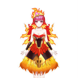This is a pixiv picture whose title is 【Vtuber】四方神姫の朱雀ナナミちゃんの立ち絵を担当しました.