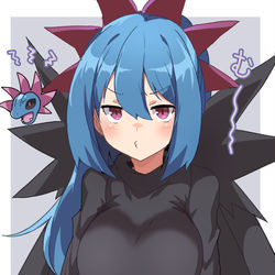 This is a pixiv picture whose title is 【ポケ擬】こわいかお.