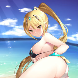 This is a pixiv picture whose title is 水着ヒカリちゃん.
