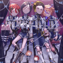 This is a pixiv picture whose title is ロリィタアレンジ制服大将組.