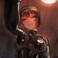 This is a pixiv picture whose title is でかい女性の方ｧ！にこうされるのが夢でした.