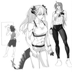 This is a pixiv picture whose title is 腹肌.