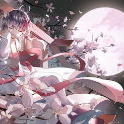 This is a pixiv picture whose title is 月❀.