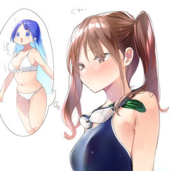This is a pixiv picture whose title is 「…まだ大きくなるかも知れないもん…」.
