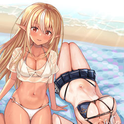 This is a pixiv picture whose title is 水着ノエフレ！！.