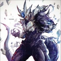 This is a pixiv picture whose title is クウラ最終形態（アレンジ）.