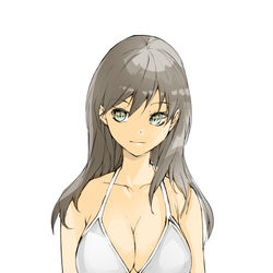 This is a pixiv picture whose title is 水着竜ケ崎さん.